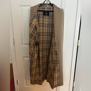 Burberry Beige Trench Coat with Signature Check